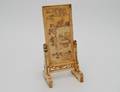 443 VERY FINE CARVED IVORY TABLE SCREEN
