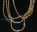 Two Ladys 18 Karat Yellow and White Gold Byzantine Link Necklaces