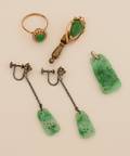 A Group of Ladys Jadeite Jewelry