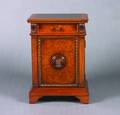 A Victorian Walnut and Burlwood Side Cabinet