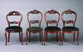 An Assembled Set of Four Victorian Mahogany Side Chairs
