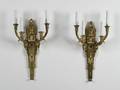 A Pair of Empire Style Gilt Bronze Four Light Sconces