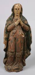 A Polychrome Painted Female Saint