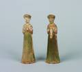 A Pair of Chinese Ceramic Figures of Attendants