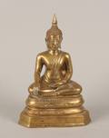 A Thai Gilt Bronze Seated Buddha