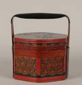 An Asian Hexagonal Lidded Lacquer Box