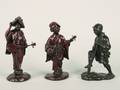 Two Japanese Bronze Figures of Female Musicians