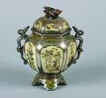 A Japanese Silver Mounted Shibayama Style Censer
