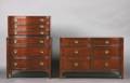 A Suite of Two Hepplewhite Style Chests of Drawers