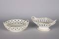 A Group of Two English Porcelain Reticulated Baskets