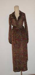 Halston Chiffon and Velvet Evening Pant Suit