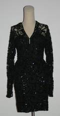 Vicky Tiel Black Sequined Dress