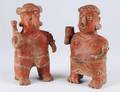 221 PAIR OF PRECOLUMBIAN COLIMA POTTERY FIGURES