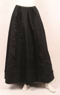Edwardian Black Faille Full Length Skirt
