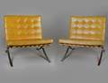 215 PAIR OF BARCELONA STYLE CHAIRS