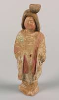 A Chinese Tang Style Pottery Female Attendant