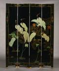 A Contemporary Chinese Four Panel Floor Screen