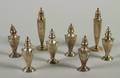 A Group of Eight American Silver Castors
