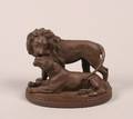 A Meissen Stoneware Figural Group of Lions