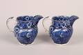 A Pair of Staffordshire Clews Blue and White Pitchers