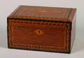 A Walnut and Tunbridgeware Desk Box