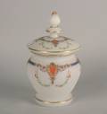 A Painted Glass Covered Tureen
