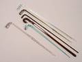 A Group of Six Crutch Handled Glass Walking Sticks