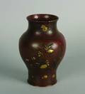 A Japanese Mixed Metal Inlaid Bronze Vase