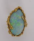 A Ladys 18 Karat Yellow Gold and Precious Opal Ring Joanne Griffin Dallas