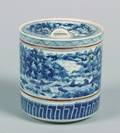 A Chinese Blue and White Porcelain Jar and Cover