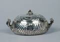 A French Silver Covered Dish Makers Mark Roussel