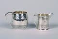 A Victorian Diminutive Silver Creamer and a William IV Silver Cup Richard Pearce and George Burrows