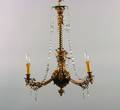 A GiltBronze Three Light Chandelier