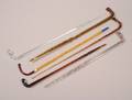 A Group of Six Crutch Handled Glass Walking Sticks