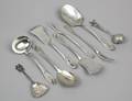 274 NINE ASSORTED CONTINENTAL SILVER FLATWARE PIECES