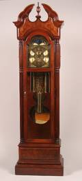 A Howard Miller Mahogany Longcase Clock