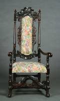A Jacobean Style Oak Hall Chair
