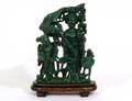 266 CARVED MALACHITE GROUP