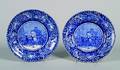 Two Staffordshire Plates Depicting the Boston Massacre