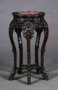 A Chinese Carved Rosewood Stand