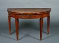 A French Provincial Walnut DemiLune Table