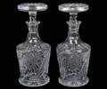 280 FINE PAIR OF CUT GLASS DECANTERS