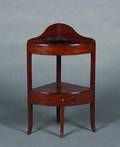 An American Mahogany Corner Washstand