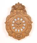 An English Carved Walnut Wall Clock