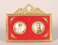 A Continental Double Portrait Miniature on Ivory