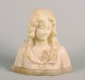 An Alabaster Bust of a Young Woman