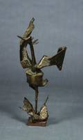 An American Contemporary Bronze Figure of a Bird