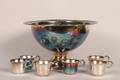 A Silver Plate Punch Bowl Set
