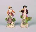 A Pair of Chelsea Style Porcelain Figures