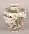 A Chinese Famille Verte Porcelain Jar